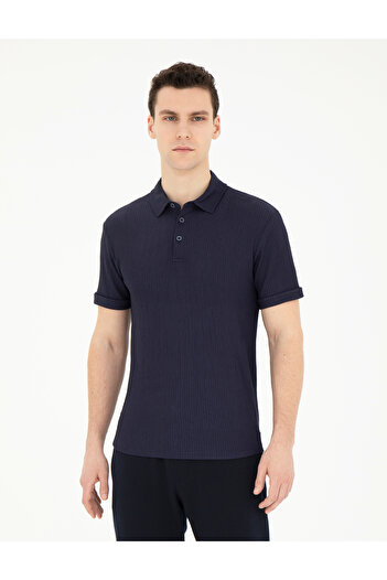 Pierre Cardin Μπλουζάκι Navy Blue Slim Fit 50285161-VR033
