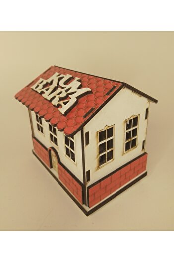 Penguen Wooden Gift Red Color Classic Home Piggy Bank