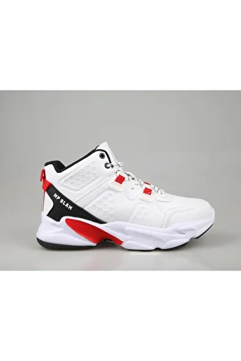 M.P. Men's Lace-Up White Basketball Shoes