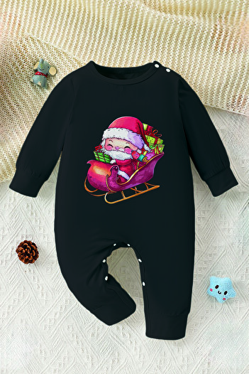 ADABEBEK Sleigh Santa Printed Style Baby Jumpsuit 23097