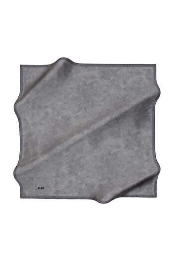 Aker 7208701-372 Women's Silk Scarf Goldnut Dark Gray Cloud Pattern