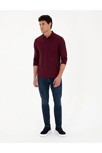 Pierre Cardin Bordo Slim Fit Basic Sweatshirt 50294438-VR014