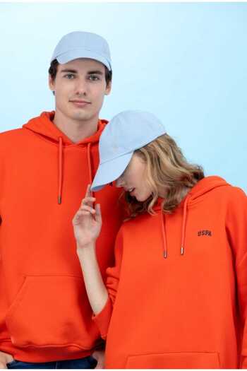 U.S. Polo Assn. Unisex Basic φούτερ με κουκούλα Oversize 3 κλωστών