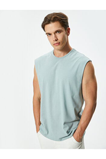Koton Crew Neck Cotton Sleeveless T-Shirt - Basic