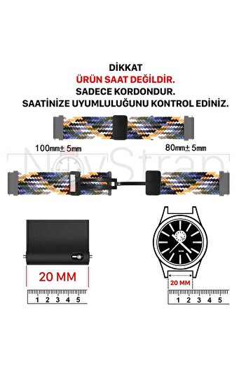 NovStrap Samsung Galaxy Watch 7 Fe 6 5 Pro 4 40 42 43 44 45 46 47 Mm Uyumlu Kordon Flexible Magnet Tokalı