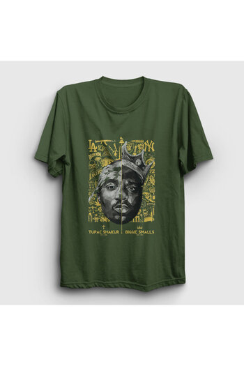 Presmono Μπλουζάκι Unisex Khaki Biggie Smalls Tupac Shakur 45661tt