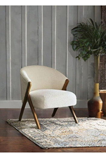 Oak House Bouclé beech wood chair size 72x75x90 cm