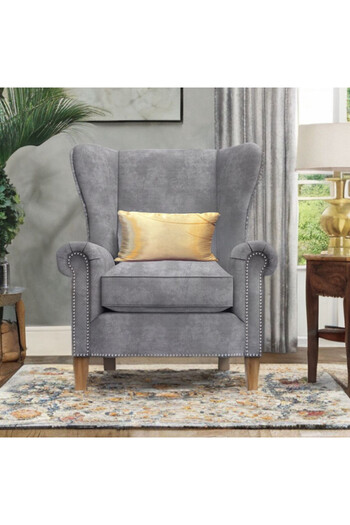 Oak House Suede gray chair size 90x85x110 cm