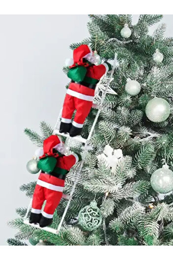 Loremp Christmas Tree, Santa Claus Climbing the Stairs 105cm 2-Pack