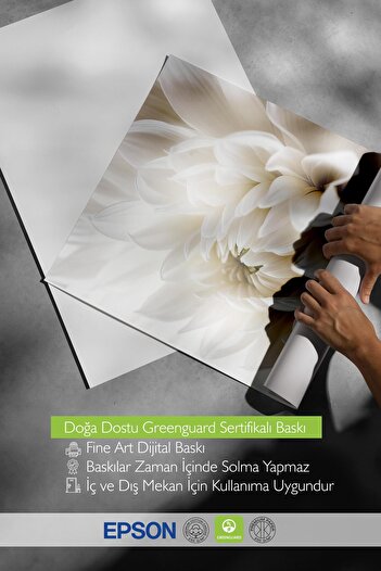 Postifull White Dahlia Poster, Unframed Wall Poster, Vertical Wall Painting Comfort Series No: 108311