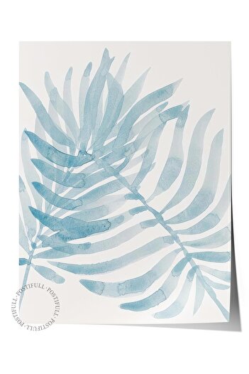 Postifull Watercolor Leaf Poster, Frameless Wall Poster, Vertical Wall Painting Comfort Series No: 108538