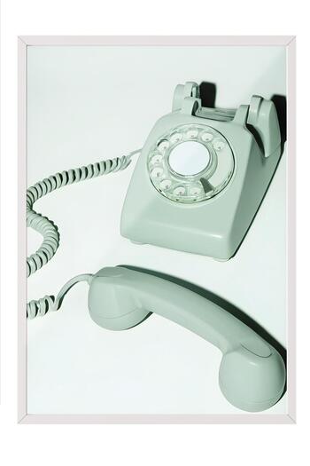 Postifull Pastel Phone Framed Painting, White Frame and Poster, Vertical Wall Painting Comfort Series No:108483