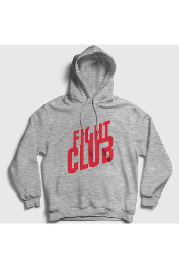Presmono Унісекс Сірий Логотип Фільм Бойовий Клуб Fight Club Світшот з капюшоном 244377tt