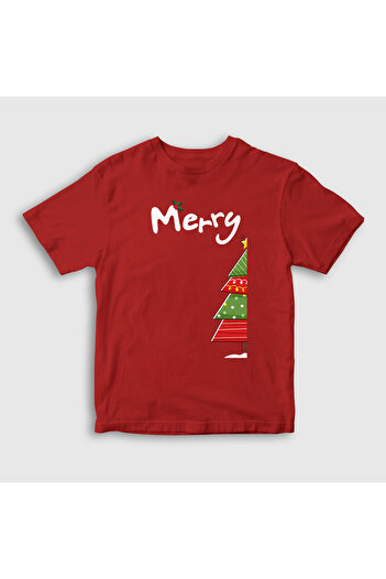 Presmono Unisex Kids Red Merry Christmas Funny New Year T-shirt364713tt