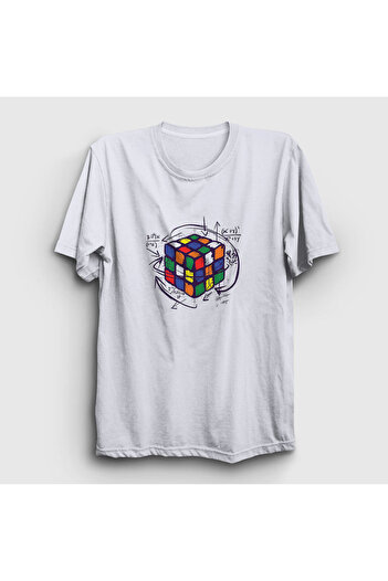 Presmono Tricou alb unisex Solving Rubiks Cube Rubik Kupu340551tt
