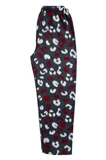 SİERNA Women's Fleece Pajamas Winter with Elastic Waist -Sr0001