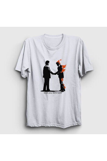 Presmono Unisex Λευκό Wish You Were Here Μπλουζάκι Pink Floyd 354557 ττ