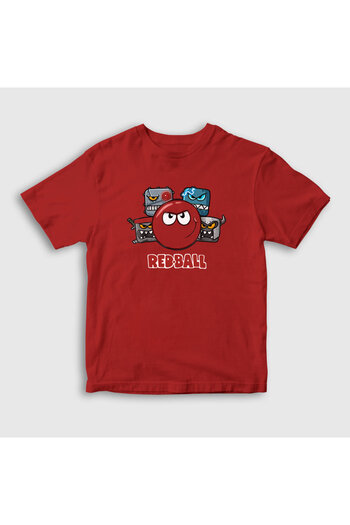 Presmono Unisex Kids Red Crew Game Red Ball T-shirt357073tt
