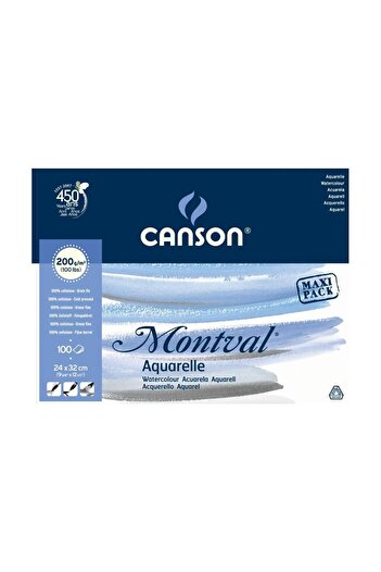 Canson Montval 200Gr Water Color Block - 24X32Cm 100Yp
