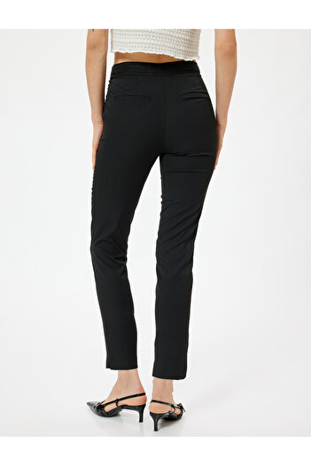 Koton Yüksek Bel Cigarette Pantolon Cepli Slim Fit