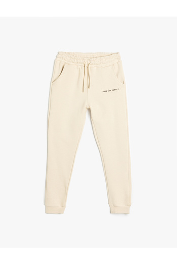 Koton Jogger-Jogginghose mit Slogan-Aufdruck, Tasche und Taille