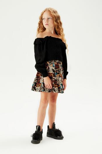Tyess Bg Store Girls' Patterned Skirt 23Fw1Tj4302