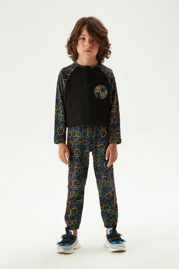 Nebbati Bg Store Boys' Patterned Pajamas Set Ns23Fwn3801