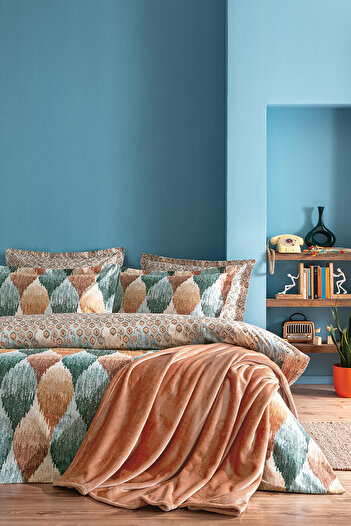 Puffy Belta Double Blanket Duvet Cover Set - Orange