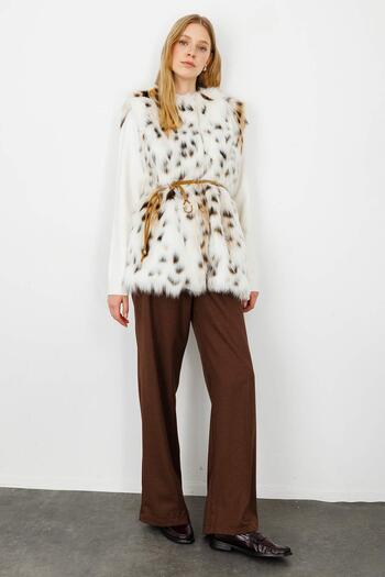 Hooopstore Limited Leopard Fur Vest