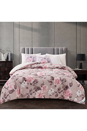 Donetella Printed Bedding Comforter Set, 4 Pcs King Size Fits 170x230 Cms 350 GSM Filling