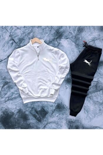 SimStone Custom Graphic Pattern Tracksuit Set with Half Zipper 6 Colors