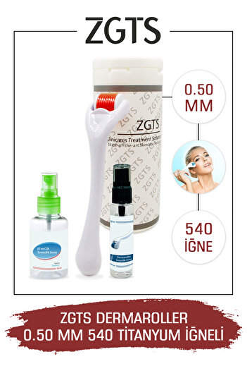 Zgts Dermaroller 0.50 Mm Titanium 540 Needlework Derma Roller