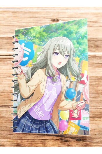 nihonwosekai 50 Sheets Hatsune Miku Colorful Pjsekai Project Sekai Anime A5 Size Spiral Notebook Kusanagi Nene