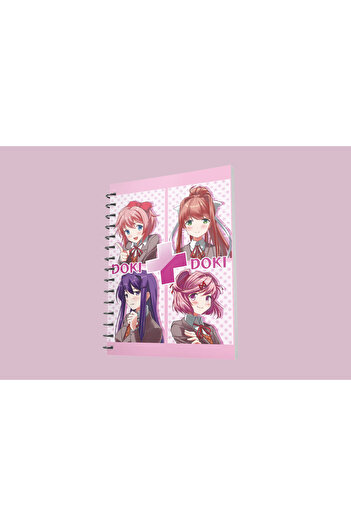 nihonwosekai Ddlc Doki Doki Literature Club A5 Anime Spiral Notebook 50 Sheets