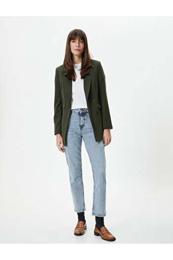 Koton Džíny s vysokým pasem Skinny Straight Leg Stretchy - Eve Slim Jeans