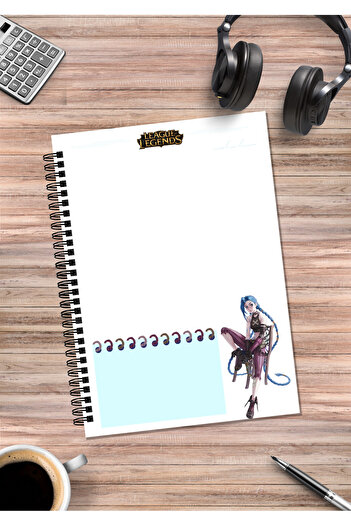 Home League of Legends Jinx Spiral Notebook A5 (50 Sheets)