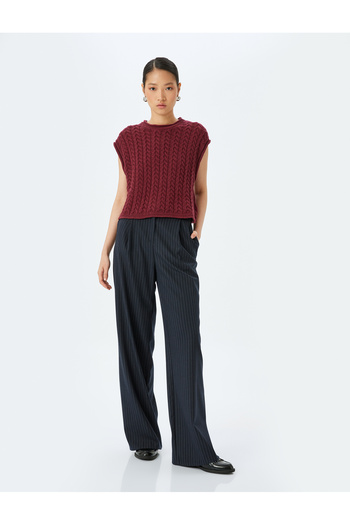 Koton Sleeveless Round Neck Hair Knit Sweater