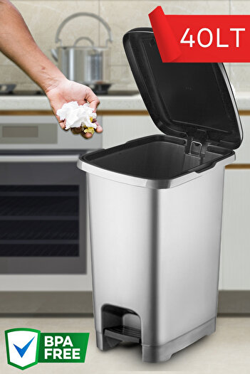 Nandy Home 40 Lt Eco Pedal Trash Can Anthracite