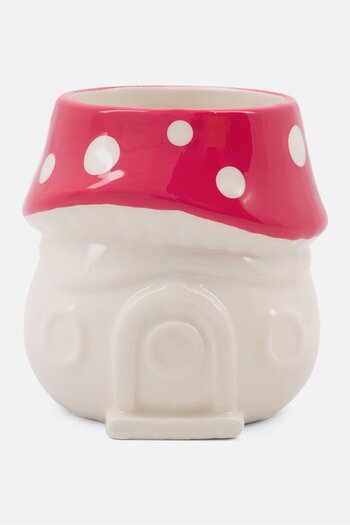Puckator Toadstool Ceramic Home Flower Pot, White