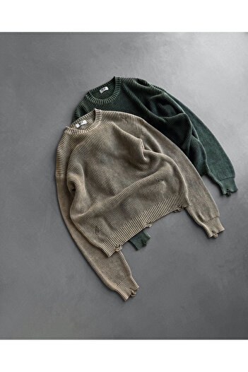 MFU collection Ανδρικό πουλόβερ με σκισίματα oversize