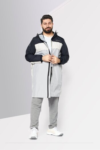 Lacoste Men Hooded Packable Crease Proof Windbreaker Jacket, White
