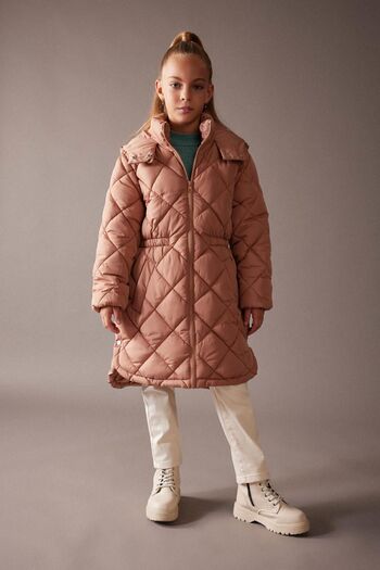 DeFacto Water Repellent, Hooded Long Coat for Girls - A0890a823au