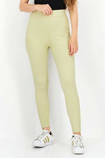 NA-KD Women Rip Long Knitted Leggings, Beige