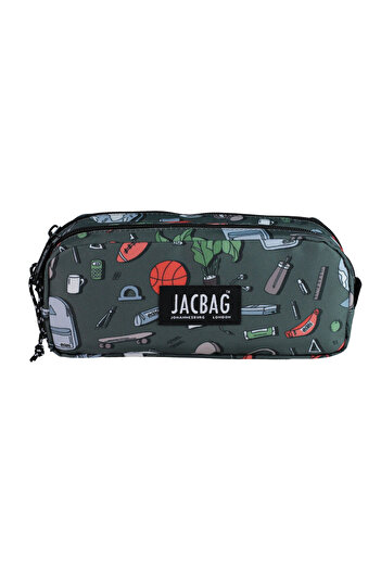 Jacbag Dual Pouch Pencil Case-Double Compartment Pencil Case