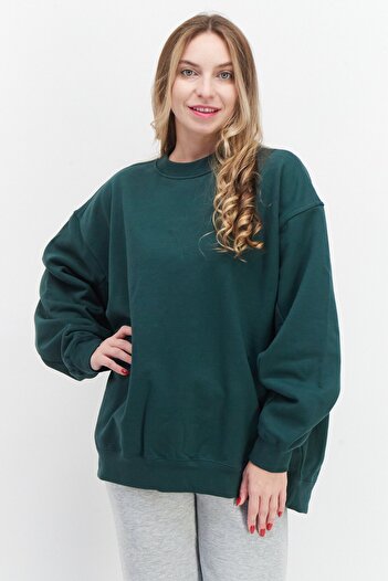 adidas Women Sportswear Fit Long Sleeve Training Sweatshirt, Green