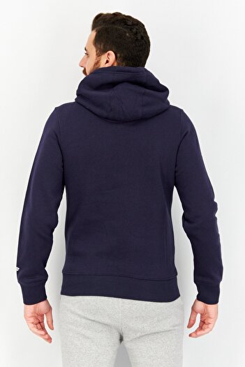 NHL Men Drawstring Graphic Long Sleeve Fleece Sweatshirt, Navy
