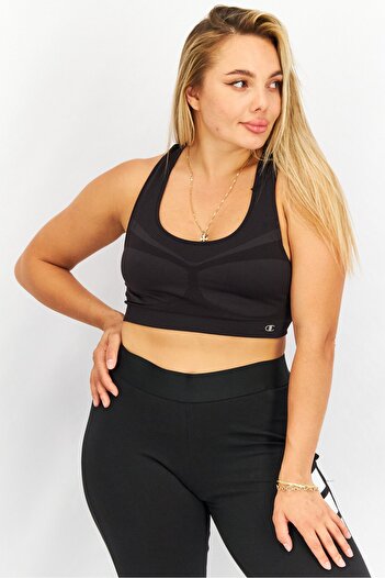 Champion Women Sportwear Fit Seamless Sports Bra, Black