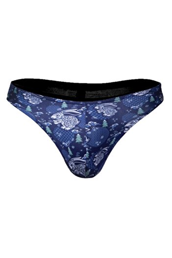 Doreanse Blue New Year's Theme - Rabbit Printed Men's String 1202