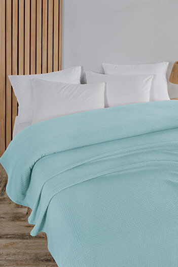 Evim Cotton Aden Mint Multi-Purpose Bedspread Double - 200X230 cm