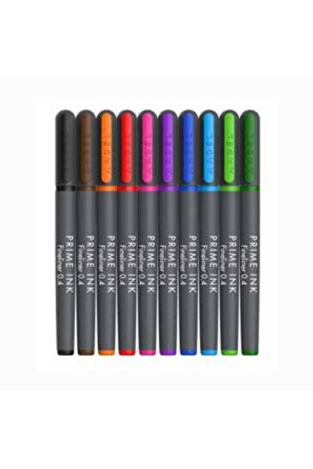 Adel Fineliner 10 Fine Tip Pen Prime Ink 10 Colors 1 Pack